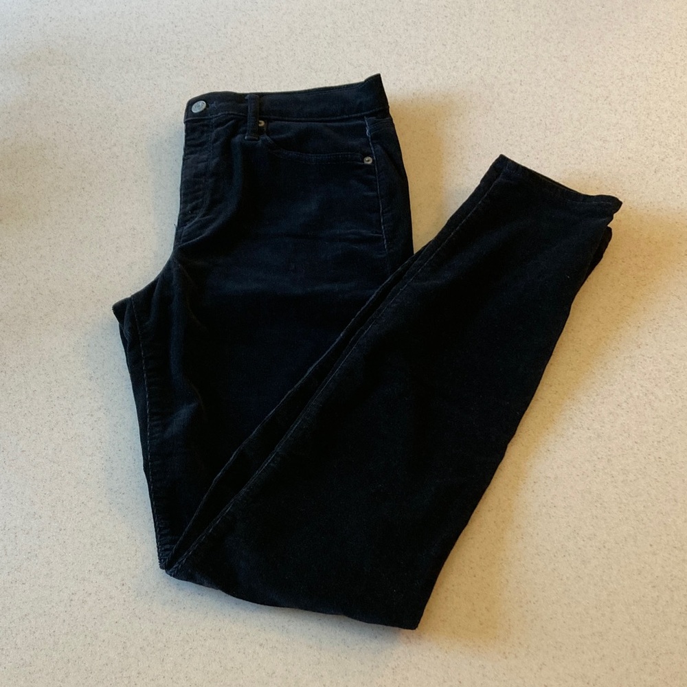 GAP Black Skinny Corduroy Jeans Women Size 31 Tall - Picture 10 of 16